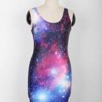 Universe Planet Galaxy Bodycon Dress Tank Tops