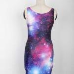 Universe Planet Galaxy Bodycon Dress Tank Tops