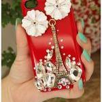 Red Iphone 4 Case Tower Bling Iphone 4s Case