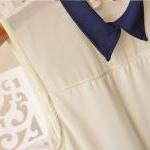 2013 Vintage Chiffon Embroidery Sleeveless Vest..