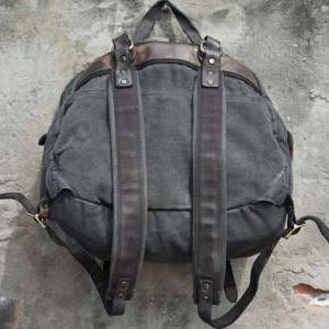 washed canvas backpack