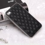 Plaid Style Leather Iphone 4 Case Iphone 4s Cover..
