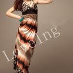 Bohemia Style Leopard Pattern Long Maxi Dress