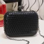 Black Mini Woven Clutch Handbag