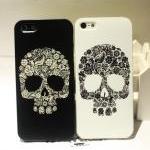 Black And White Skull Head Iphone 4 Case, Iphone 5..