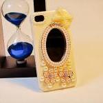 Cute Girl Mirror 3d Bling Pearl Iphone 4 Case,..