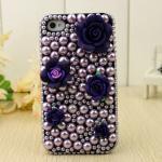 Purple Pearl Iphone 4 Case For Girl Bling 3d..