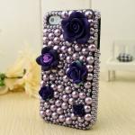 Purple Pearl Iphone 4 Case For Girl Bling 3d..