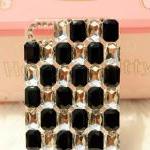 Black And White Crystal Studded Iphone 4 Case,..