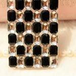 Black And White Crystal Studded Iphone 4 Case,..