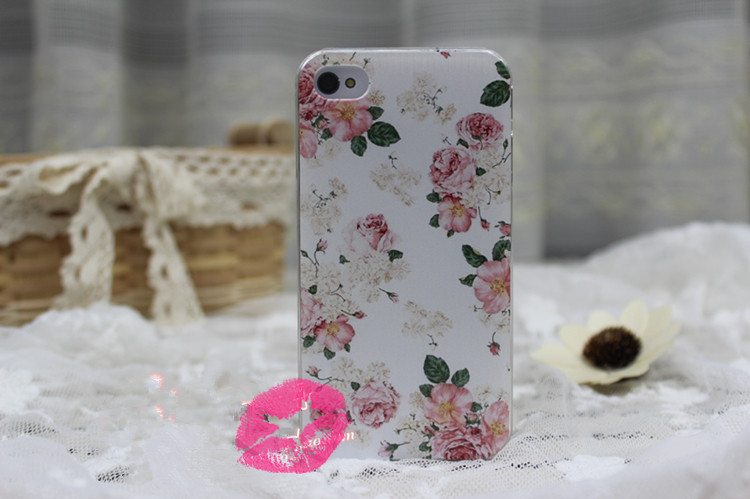 Floral Iphone 4 Hard Protective Case, Rose Iphone 4 Case, Fresh And Cute Iphone 4 Case