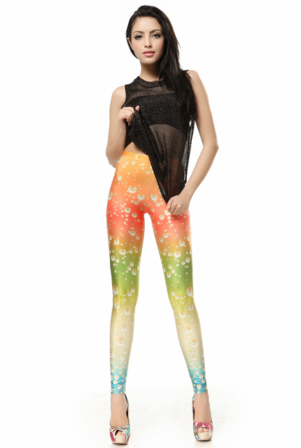 Rainbow Print Leggings Pants