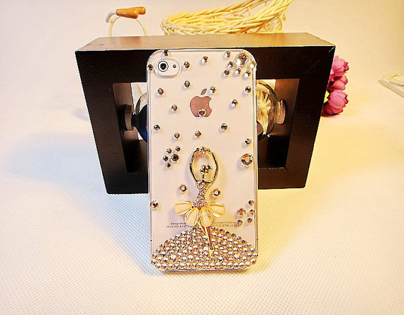 Ballet Girl Bling Crystal Iphone 4 Case, Crystal Iphone 5 Case