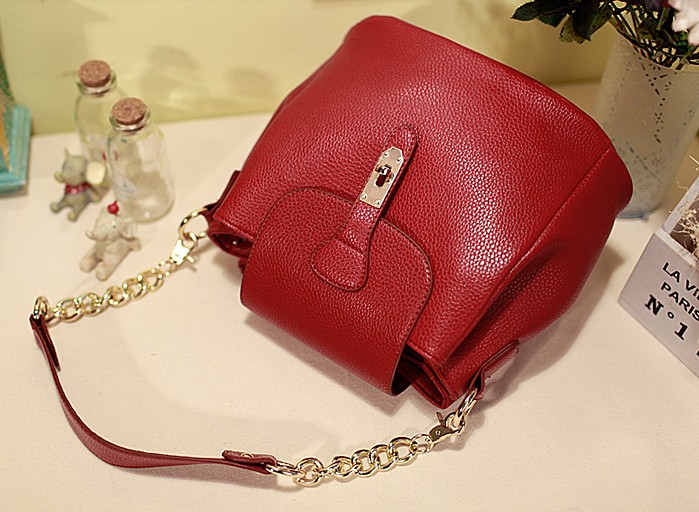 Simple Version Women PU Leather Handbag Tote Shoulder Bag Purse Handle